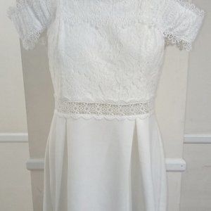 Francesca women's dress size S  WHITE COLOR